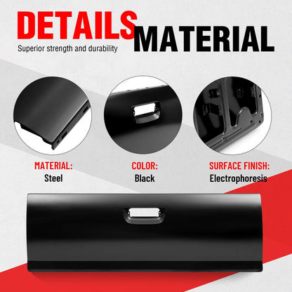 Rear Tailgate for Toyota Tacoma (2005–2015) Painted Black Steel