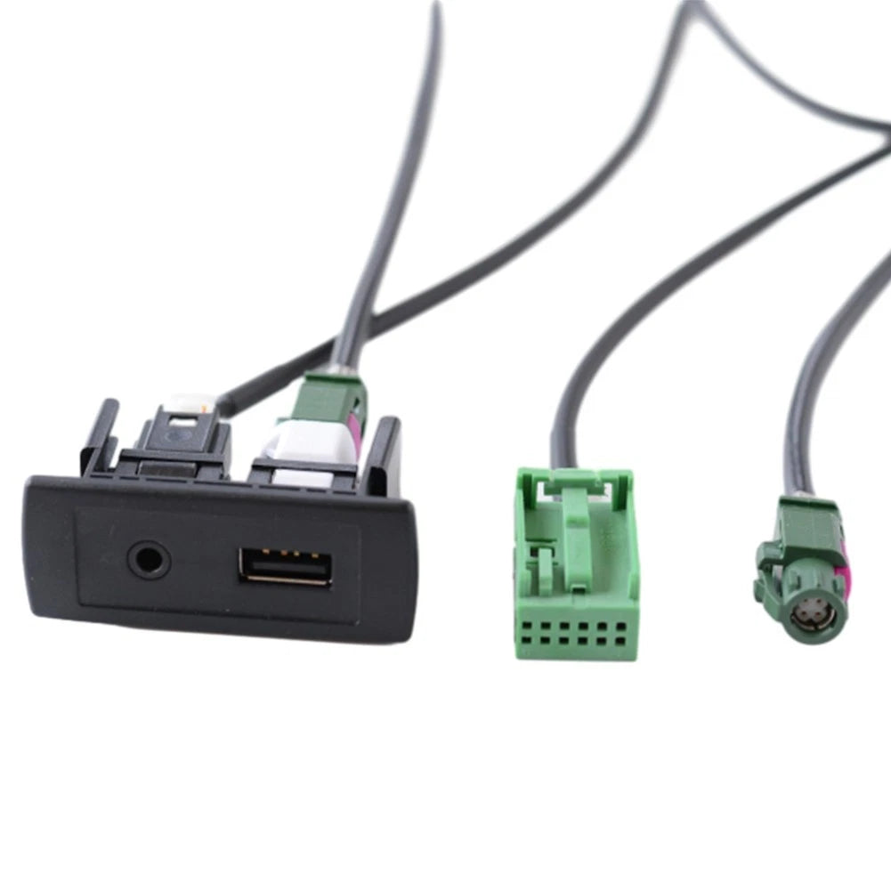 Car USB AUX Connector with Wire Harness for SLK SL (2008)