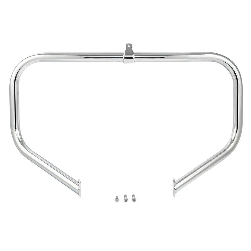 Chrome Highway Engine Guard Bar with Footpeg Pegs for Harley Road King (2009–2024)
