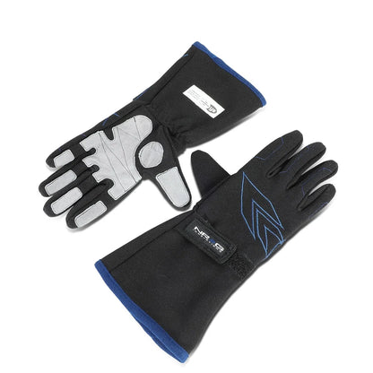 Pair of NRG Innovations XLarge Full Finger Leather Racing Gloves GS-500BK