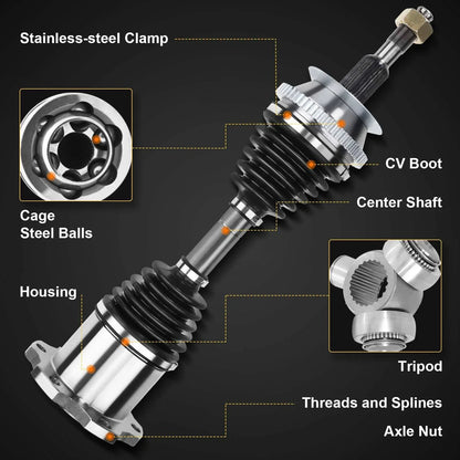 Pair Rear CV Axle Assembly for Chrysler Town & Country (2008–2016)