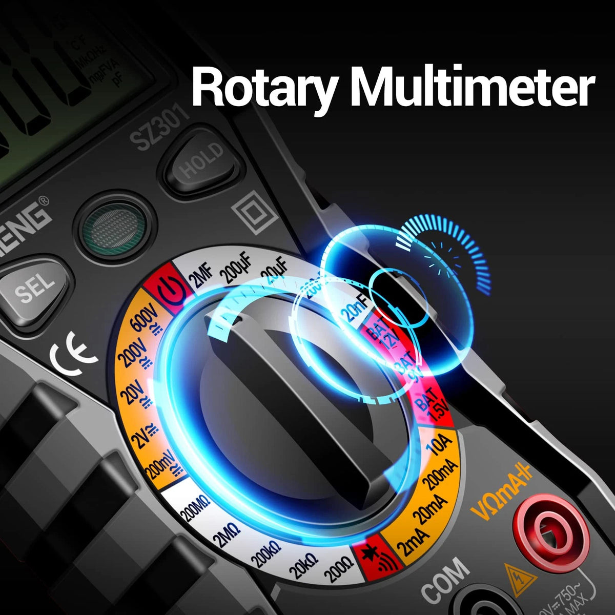 Digital Multimeter for Automotive Use (DC AC Voltmeter, Ohm Volt Amp)