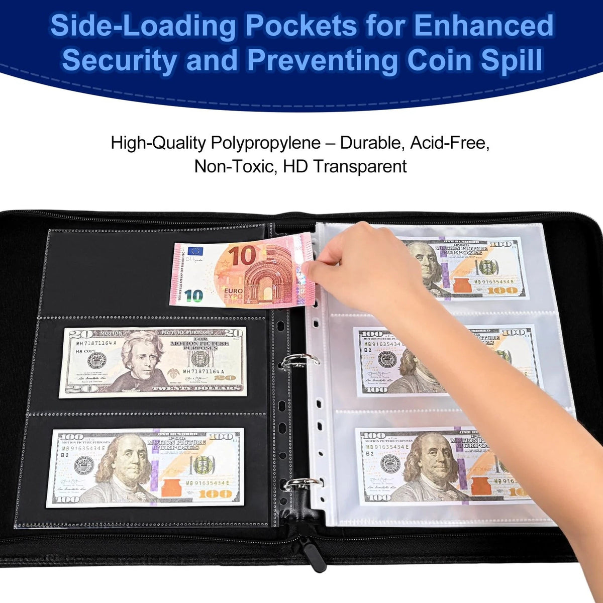 Cash Collection Book for Currency Holder Album (180 Pages)