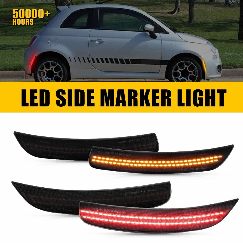 Smoked LED Bumper Side Marker Light for Fiat 500 (2012–2019)