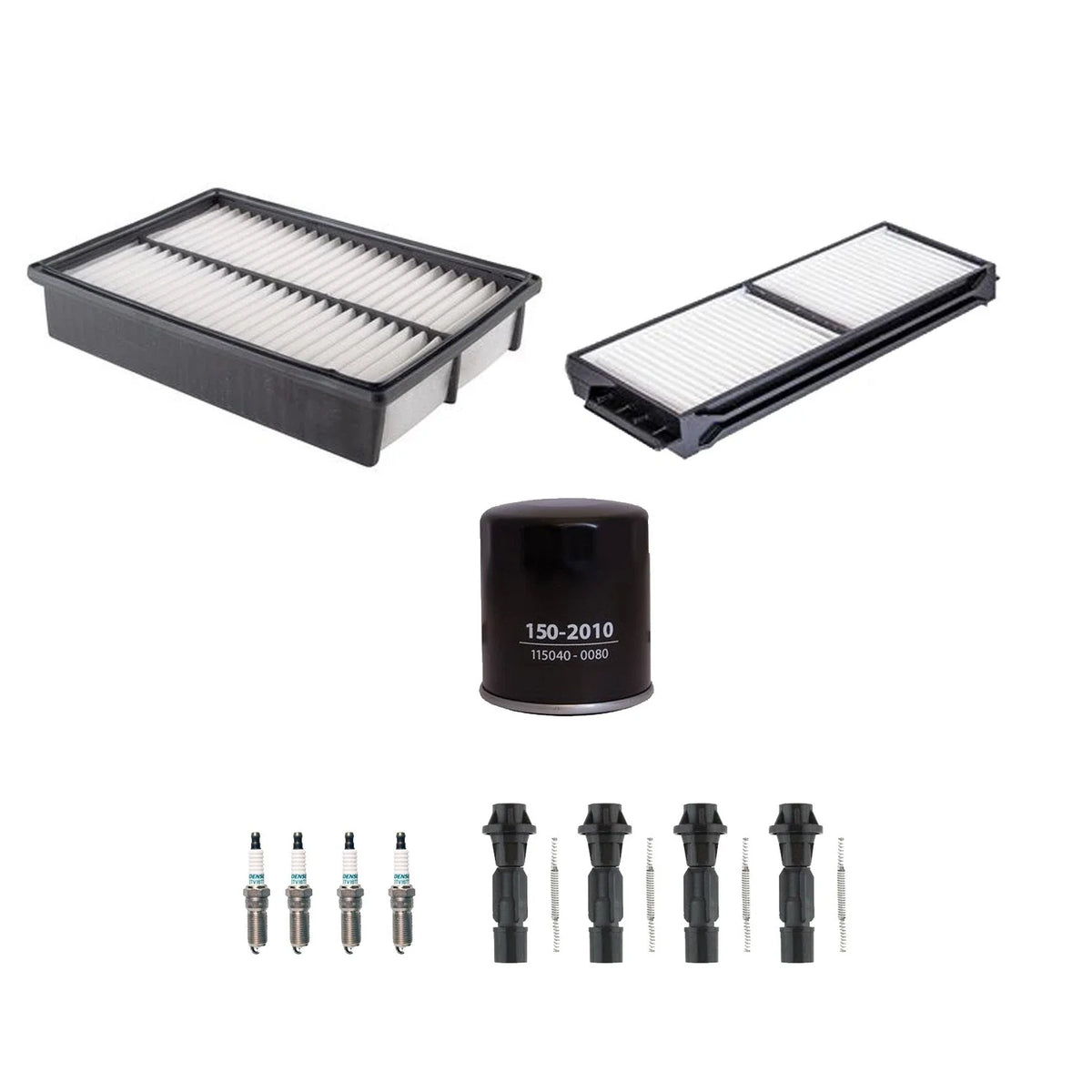 Tune Up Kit 4 Spark Plugs & Boots for Mazda 3 GS GX i 2.0L L4 (2006–2009)