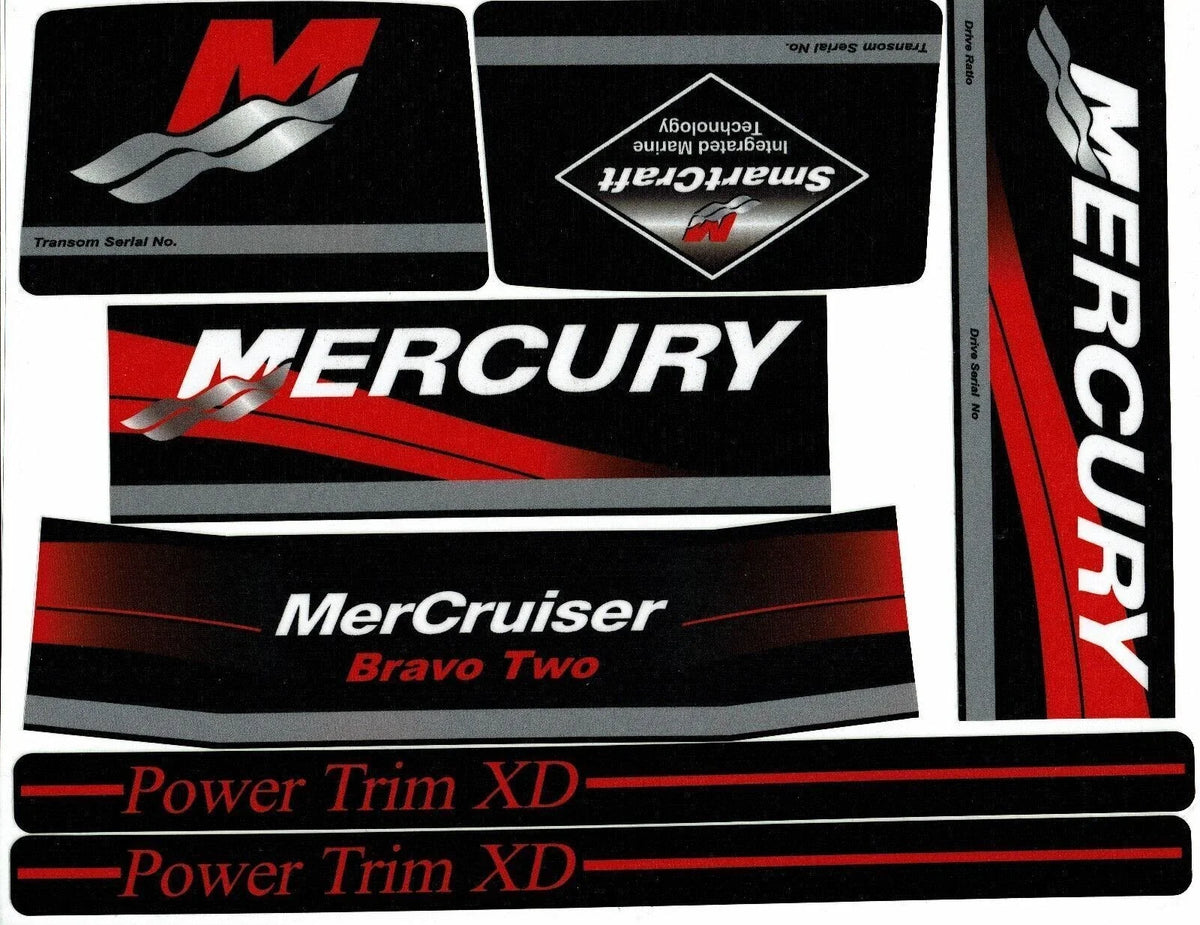 Decal Sticker Kit for MerCruiser Bravo Two Drives (37-13722A90)