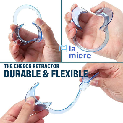 Pack of 3 Dental Cheek Retractors C Shape Mouth Opener Size S, M, L