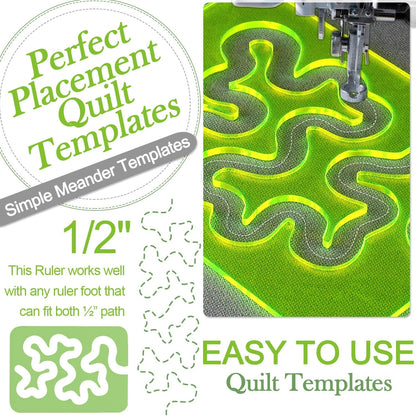 Quilting Templates Rulers 2x5 inches for Quilting (No Year Range)