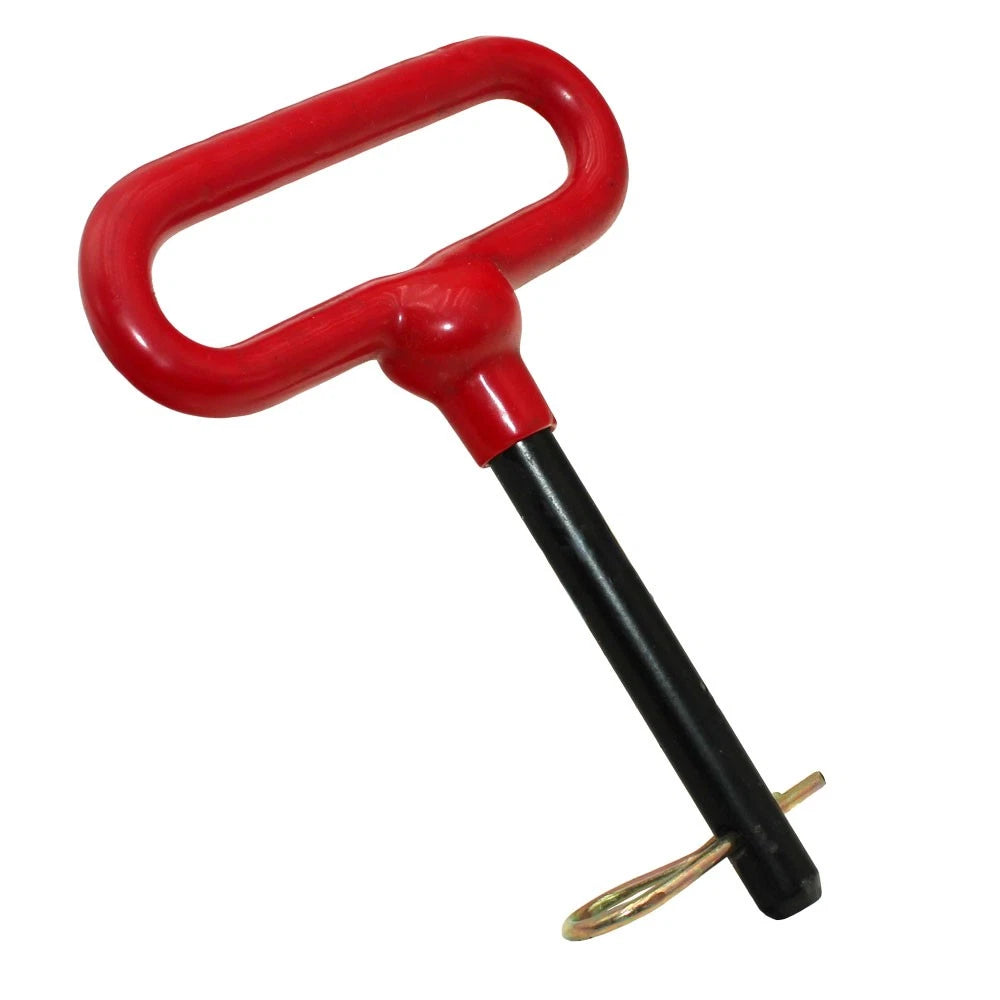 Red Handle Hitch Pin with Grip Clip for Universal Fit (No Specific Years)