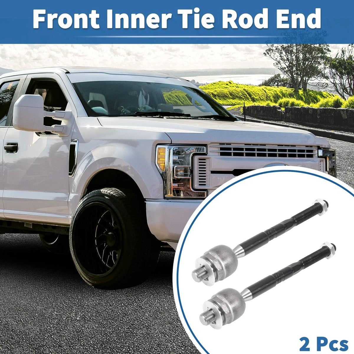 2X Front Inner Tie Rod End Links for Ford Fusion (2013–2020) Lincoln MKZ (2013–2020)