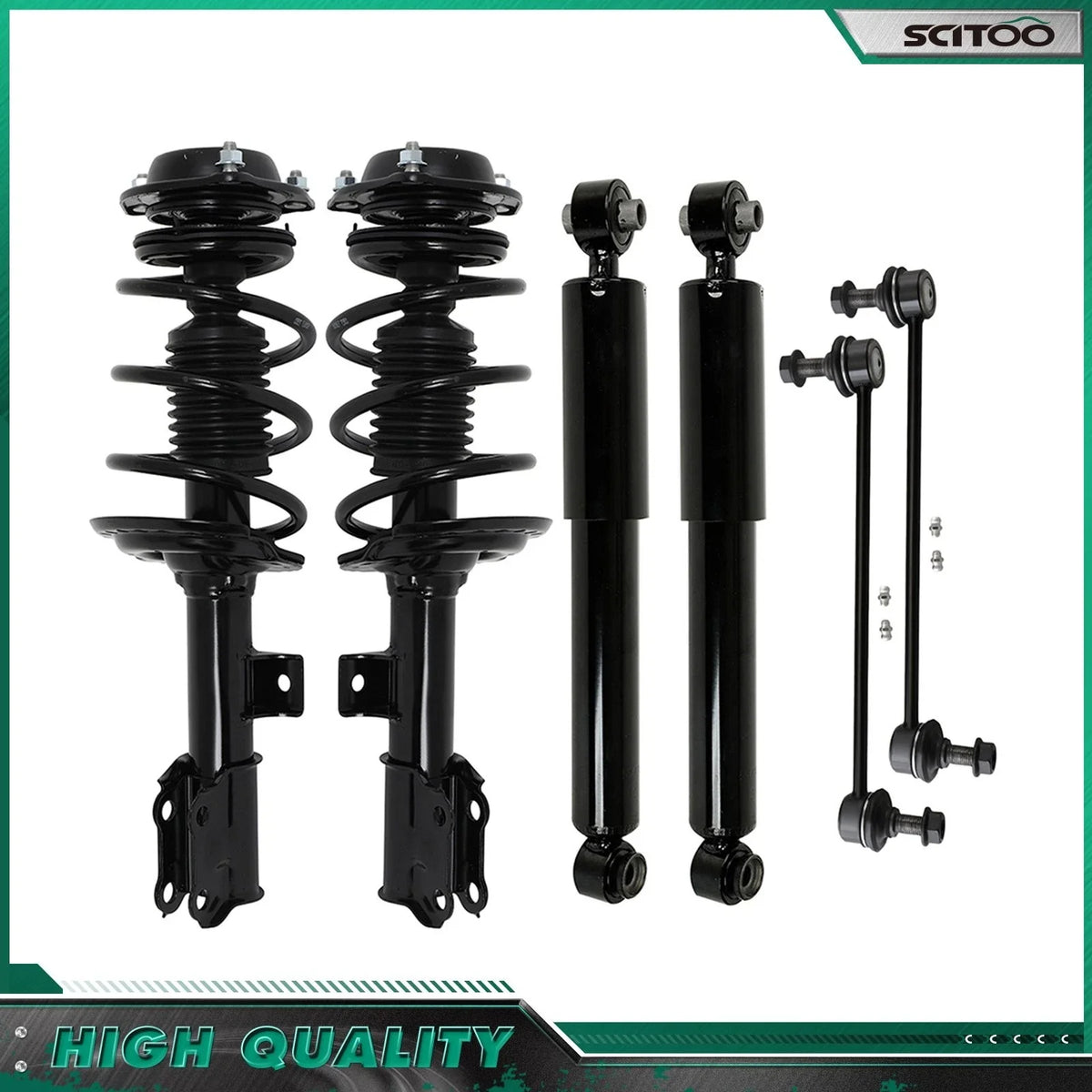 Set of 4 Front Struts Rear Shocks Sway Bars for Hyundai Elantra (2011–2016)