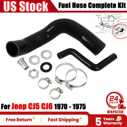 Fuel Hose Complete Kit for Jeep CJ5 CJ6 (1970–1975) 992965 & 992736