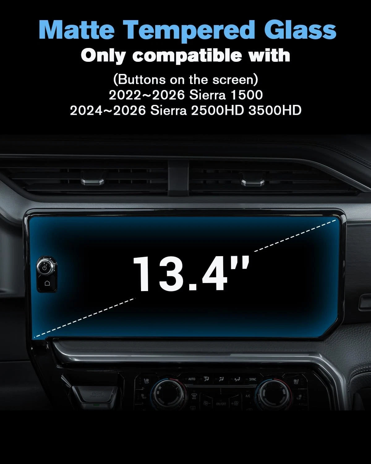 13.4 Inch Matte Anti Glare Screen for Sierra 24-26 (Buttons on Screen)