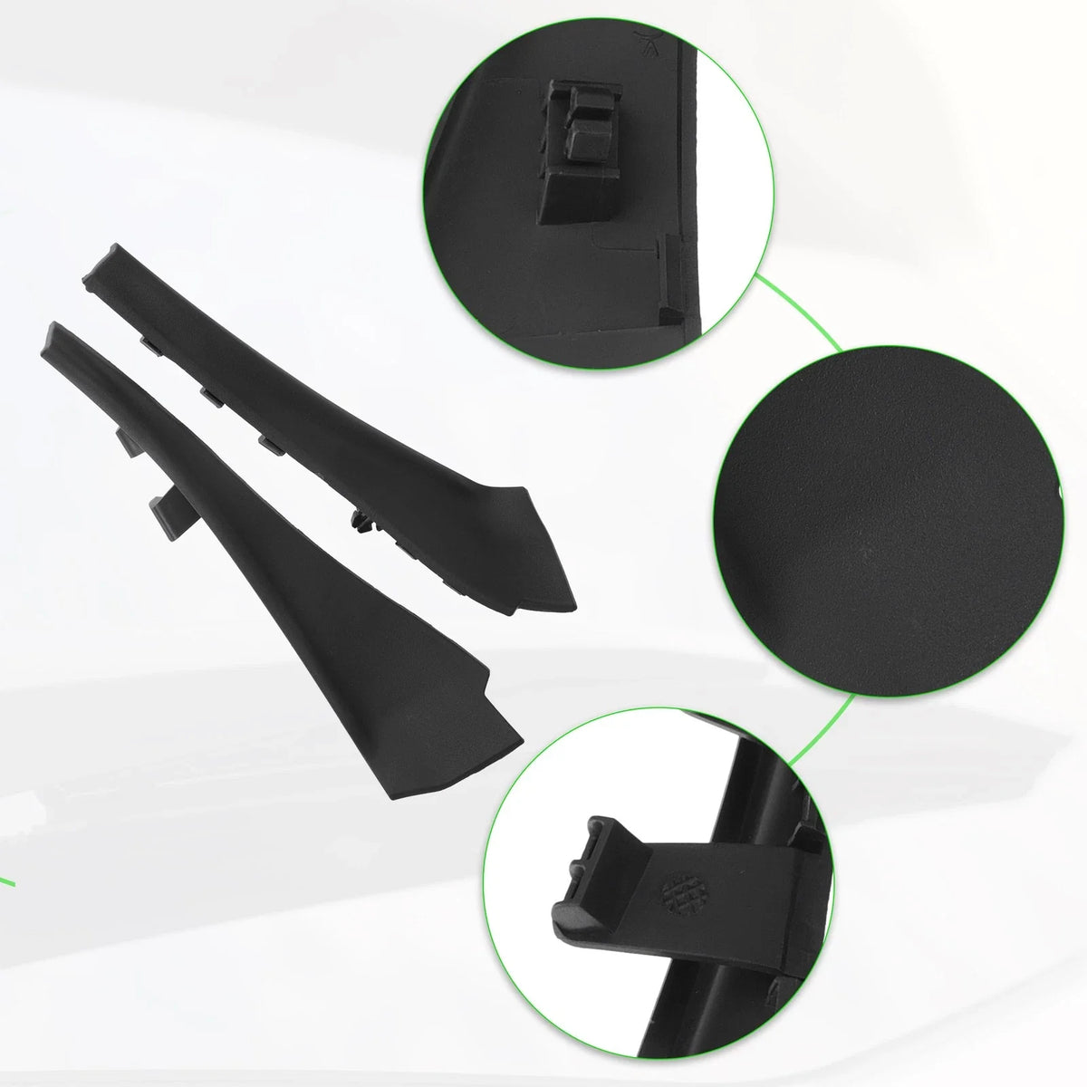 1 Pair Cowl Extension Trim Cover for Nissan Rogue (2014–2020)