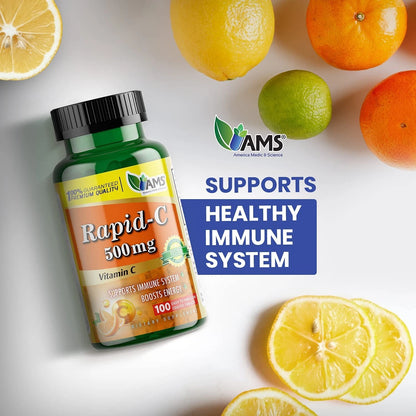 Pack of 5 Rapid-C 500mg Vitamin C 100 Count