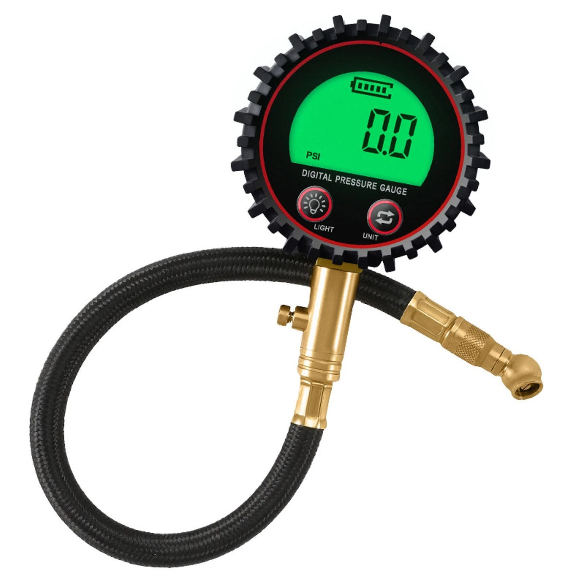 Tire Pressure Gauge for Bicycles, RVs (LCD Display, -20 to 60℃)