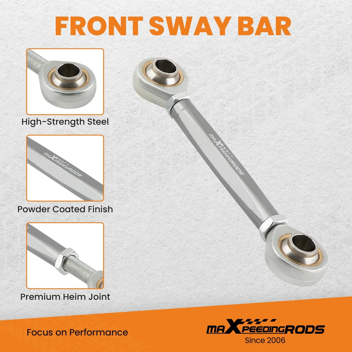 Front Sway Bar Links Disconnect for Jeep Wrangler JK JKU 2007–2021 (2.5–6" Lift)