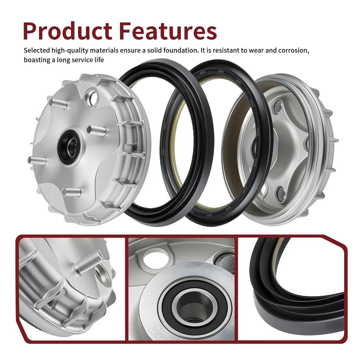 Front Brake Drum & Seal for Honda ATV Rancher 350 TRX350TM TRX350TE (2000–2006)