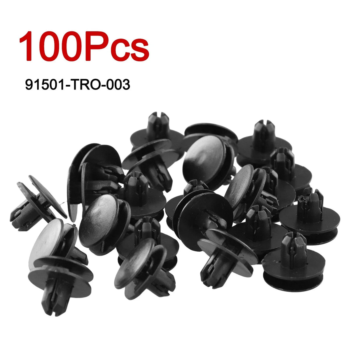 Set of 100 Fender Push Type Clips for Honda (91501-TRO-003)