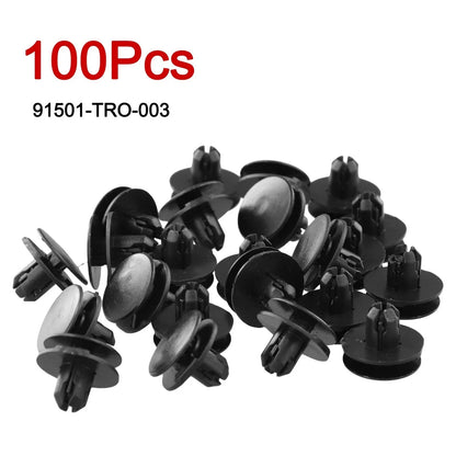 Set of 100 Fender Push Type Clips for Honda (91501-TRO-003)