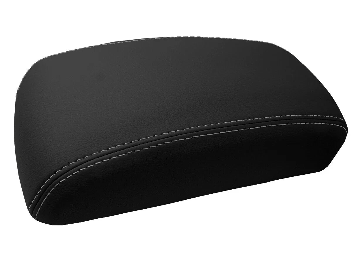 Leather Console Lid Armrest Cover for Nissan Maxima (1997–1999) Gray Stitch