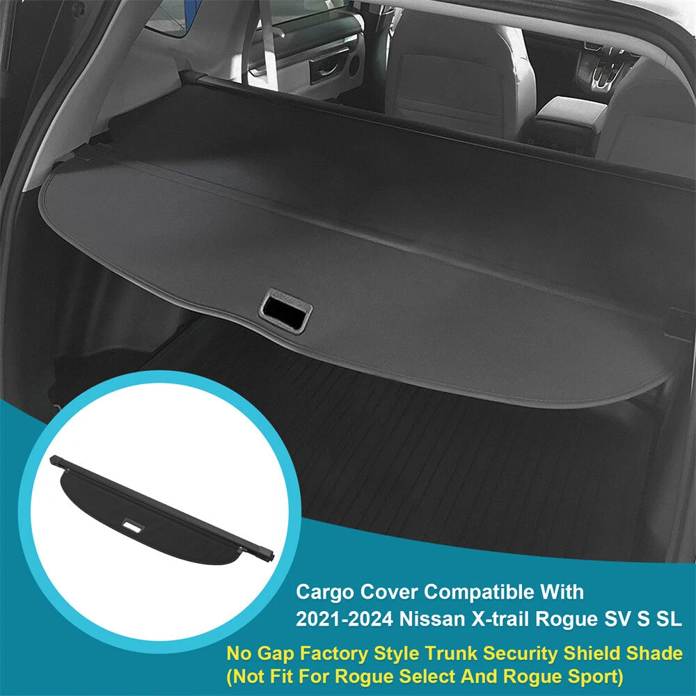 Rear Trunk Cargo Cover Shield for Nissan Rogue (2021–2023)