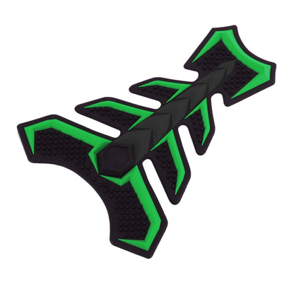 3D Rubber Motorcycle Fuel Gas Tank Pad Protector Decal Sticker Green