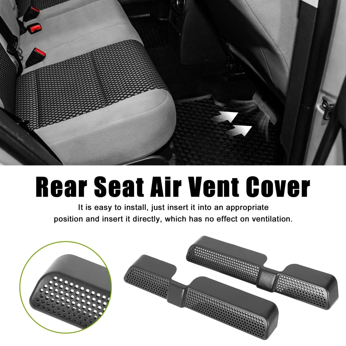 Pair Under Rear Seat Air Vent Covers for Volkswagen Tiguan (2018–2019)