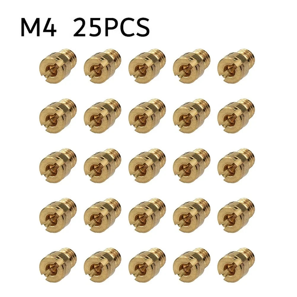 25x M4 Carburetor Jets 55-115 for Puch Maxi/Bing/Hercules (4mm Jet Set)