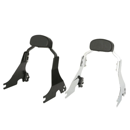 Black/Chrome Short Passenger Sissy Bar Backrest for Harley Sportster XL883 (2004–2022)