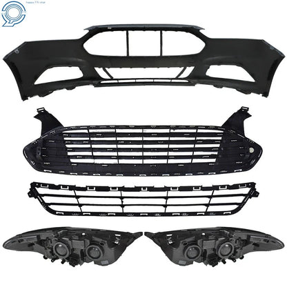 Headlight, Grille & Bumper Cover Kit for Ford Fusion (2013–2016)
