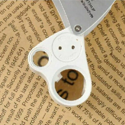 30x 60x Jeweler Loupe with Dual Lenses and Light for Antique Geology