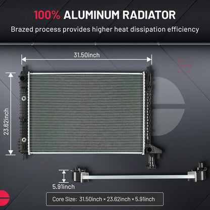 Radiator w/ Oil Cooler for Buick Enclave (2008–2017) & GMC Acadia (2007–2016) 3.6L