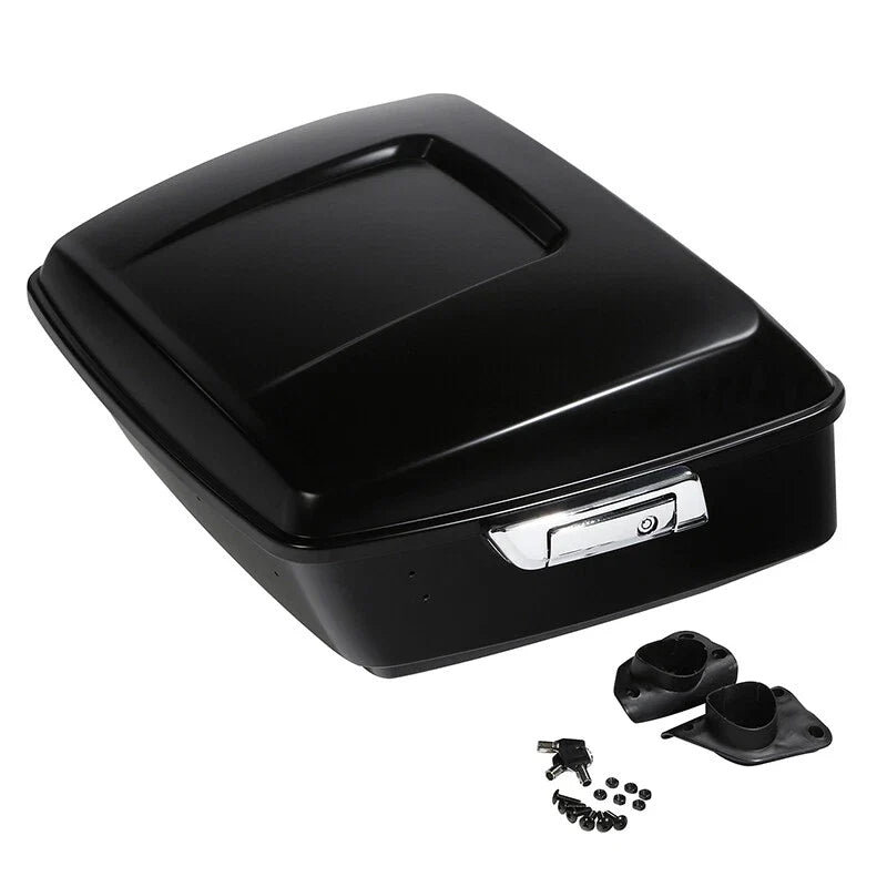Trunk Pad Rack Speakers for Harley Touring (2014–2023) - Black Denim