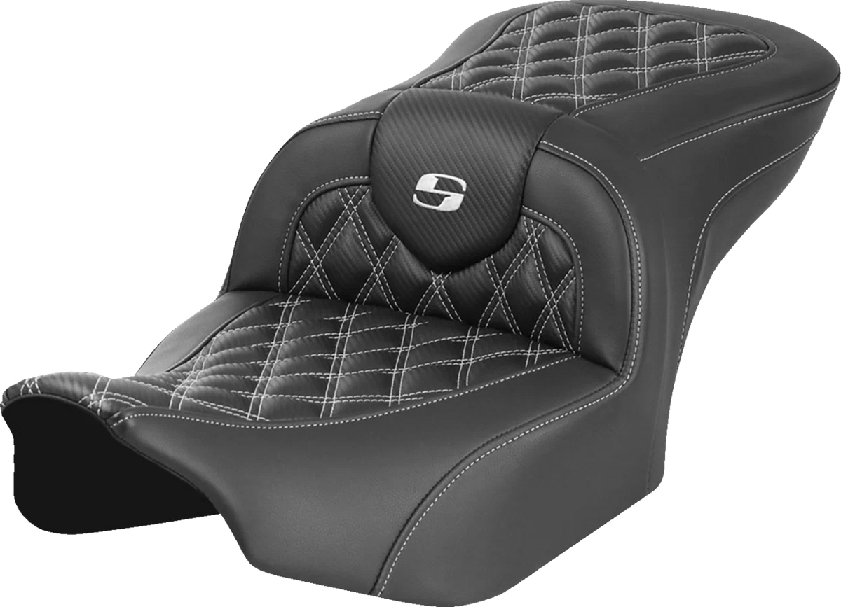 SADDLEMEN RoadSofa Seat for Motorcycle (without Backrest, Carbon Fiber)