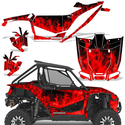 Graphics Kit Sticker Decal for Honda Talon 1000X (2019–2022) P-HON-TAL1000X-FLAME-R