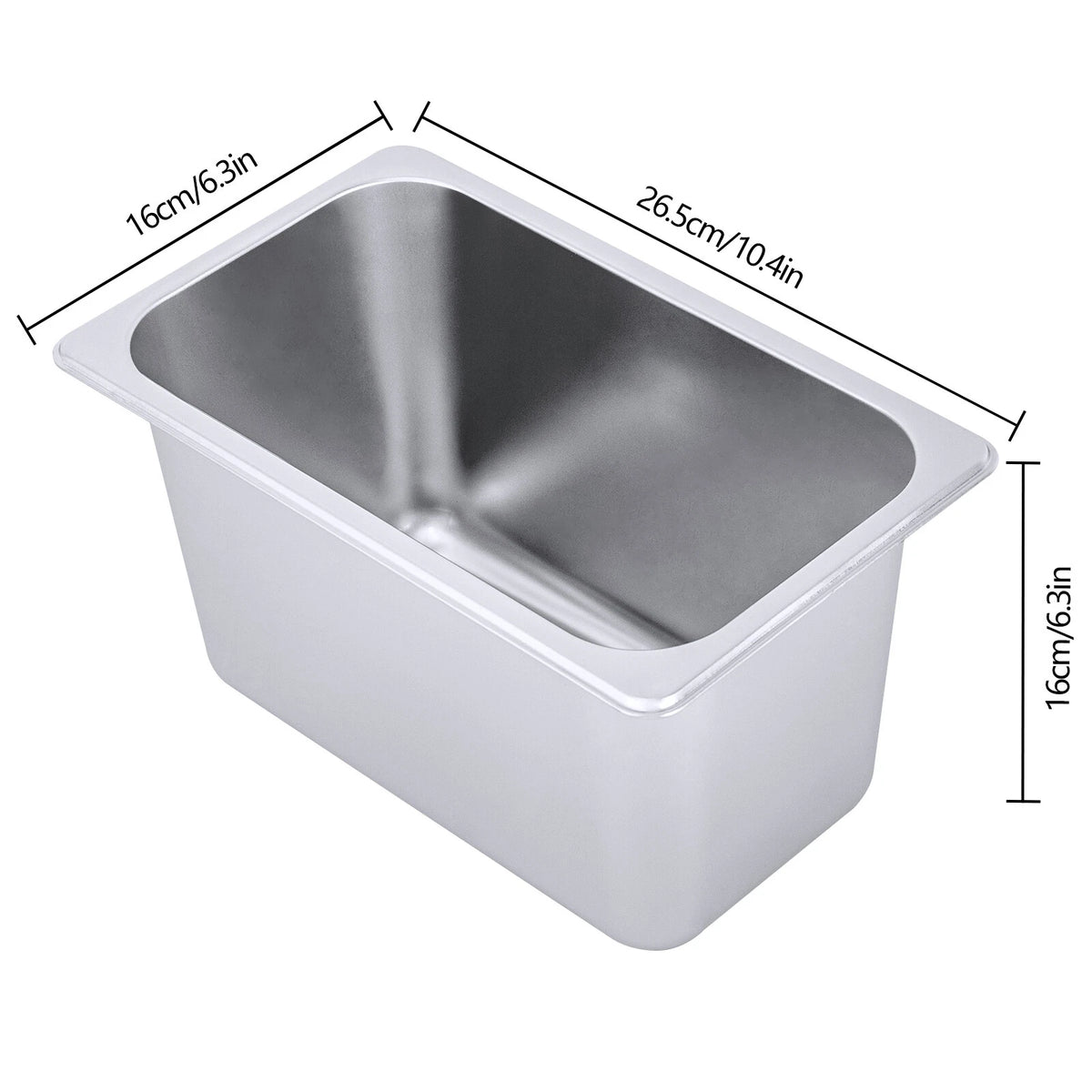 6 Pack 1/4 Size 6" Deep Stainless Steel Steam Table Food Pan