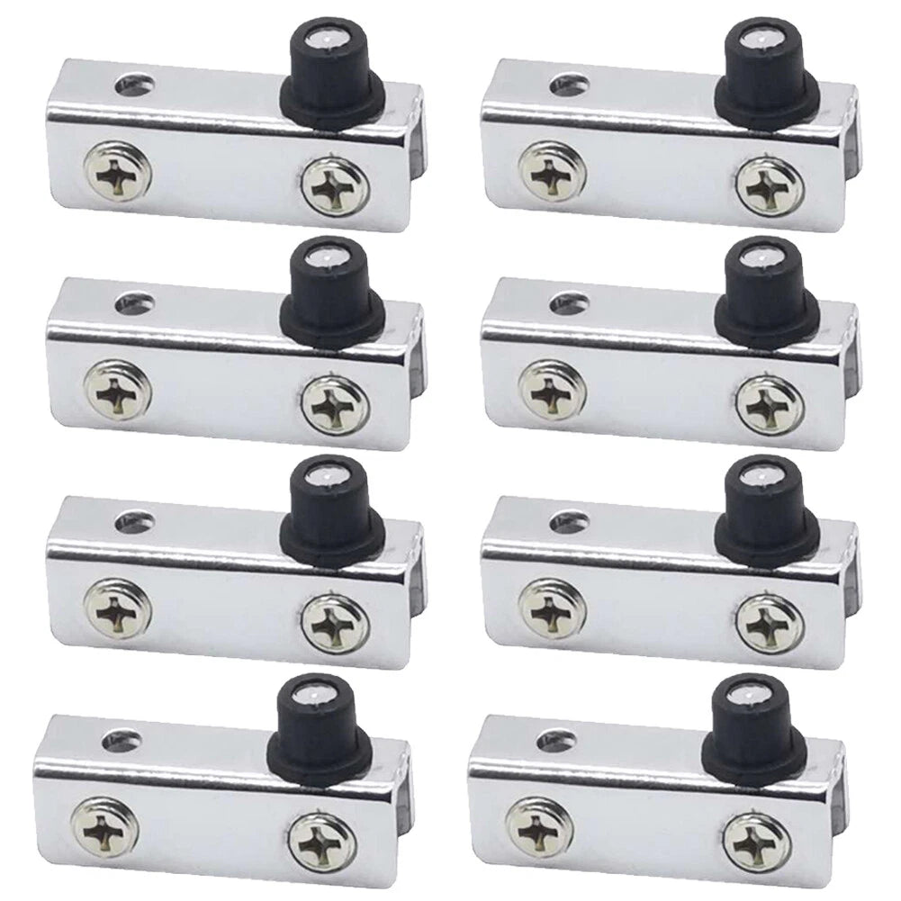 Set of 4 Adjustable Glass Door Hinges for Cabinet