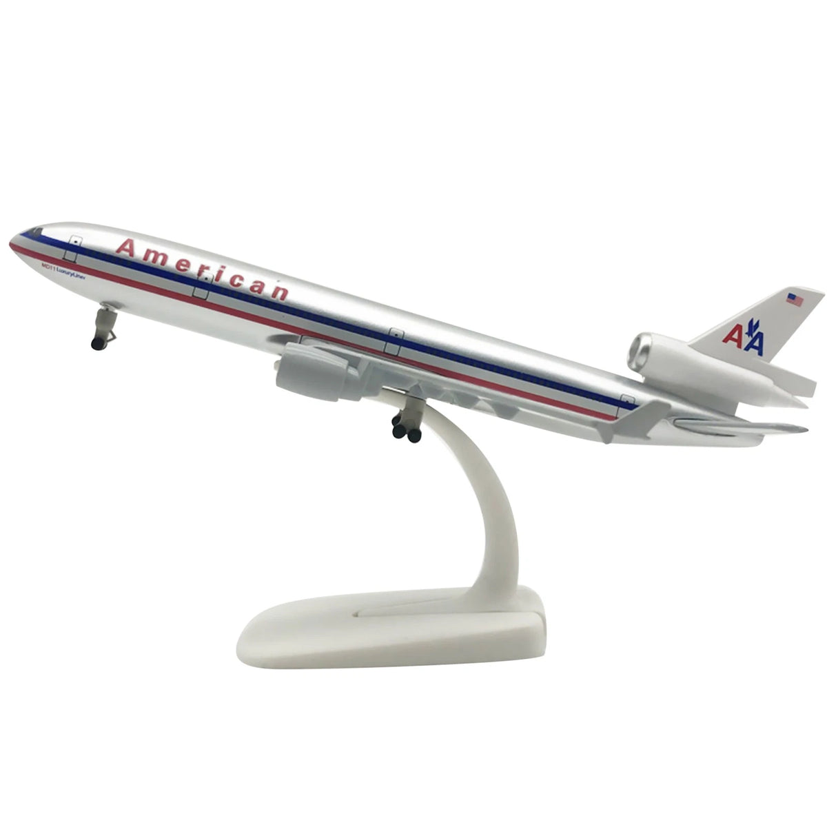 1:400 American MD-11 Airplane Alloy Model Souvenir Display with Stand