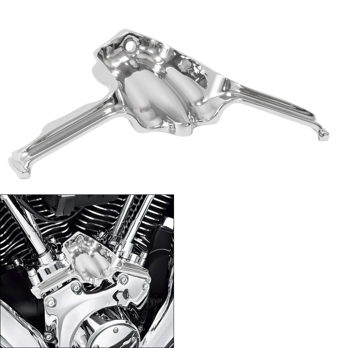 Chrome Tappet Block Accent for Harley Twin Cam (1999–2017)