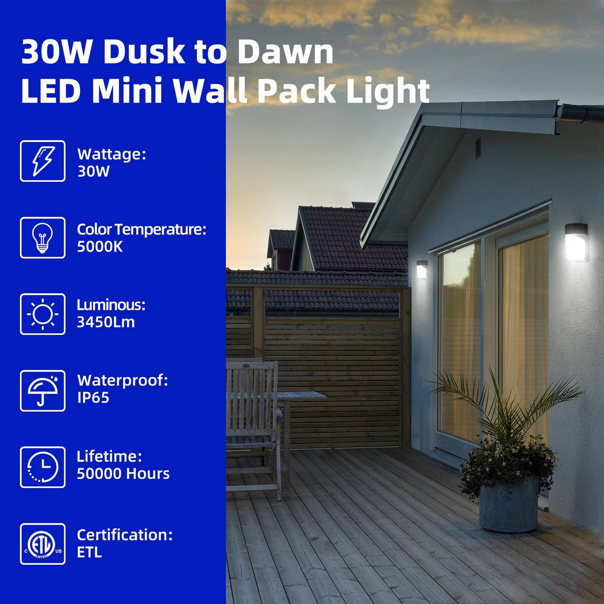 30W LED Wall Pack Light for Hykolity (No Part Numbers)