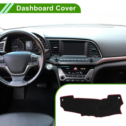 Dashboard Cover for Nissan Micra March K13 (2011–2016) Black Red Anti-Slip