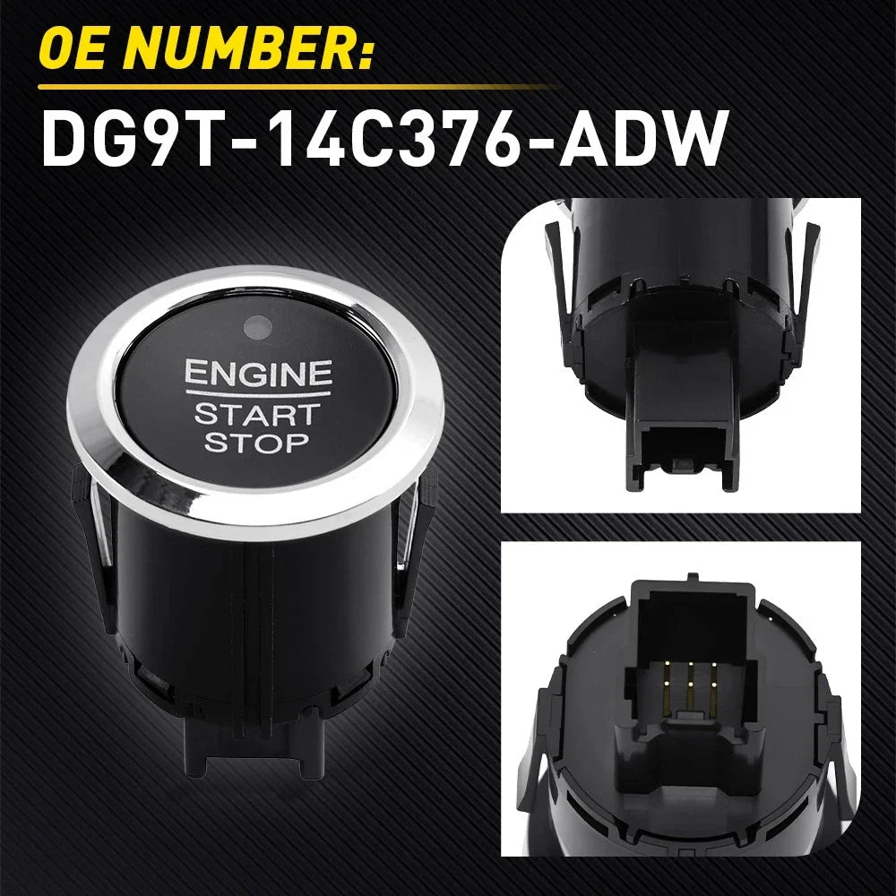 Start Stop Ignition Button Switch DG9T-14C376-ADW for Ford Fusion (2015–2020)