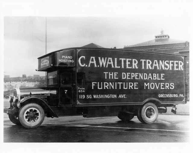 Press Photo for 1927 Brockway Gerstenslager Moving Truck