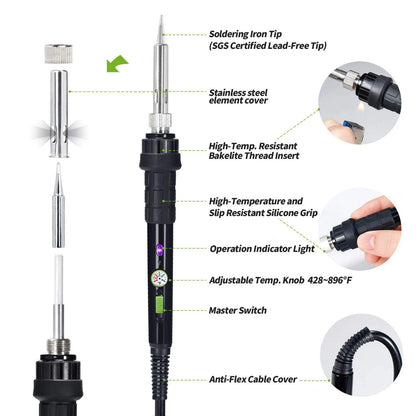 Soldering Iron Kit for YIHUA 947-III (60W, Adjustable Temperature)