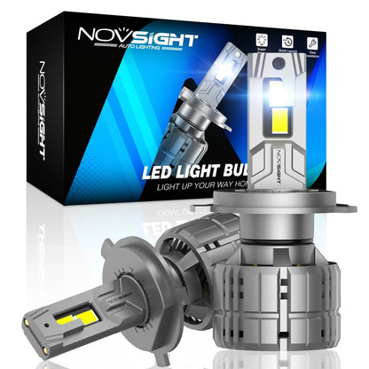 H4 LED Headlight Bulbs Conversion Kit for NOVSIGHT (60000LM, 6500K, 200W)
