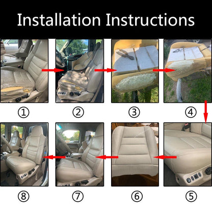 Driver Bottom Seat Cover for Ford F250 Super Duty (2002–2007) Tan