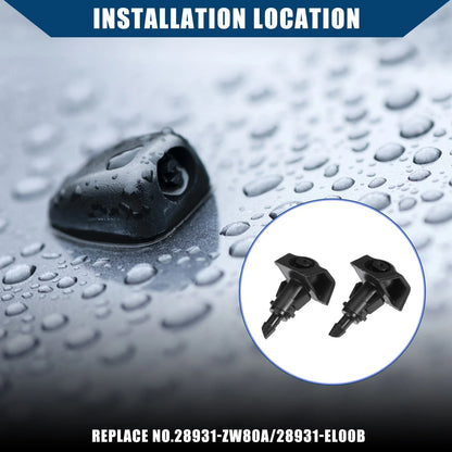 Set of 2 Windshield Washer Nozzles for Nissan (No.28931ZW80A)