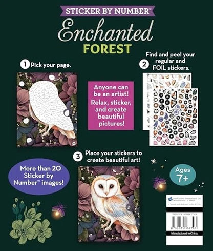 Sticker by Number: Enchanted Forest (24 Images)