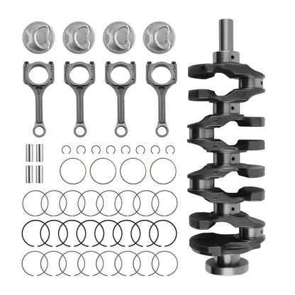 Set of 4 Rod & Piston Kit with G4KJ Crankshaft for Hyundai Sonata Kia Optima (2011–2014)